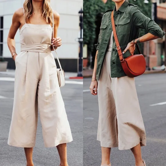 Banana Republic Linen wide leg crop - Picture 1 of 6